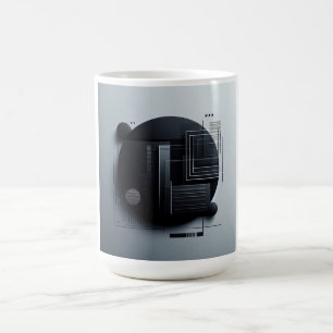 Moderne dunkle Grafikgestaltung Kaffeetasse