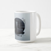 Moderne dunkle Grafikgestaltung Kaffeetasse (VorderseiteRechts)