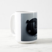 Moderne dunkle Grafikgestaltung Kaffeetasse (Vorderseite Links)
