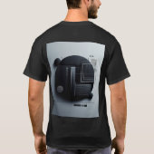 Moderne dunkle Grafikgestaltung T-Shirt (Rückseite)