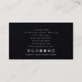 moderne dunkle Initialen Visitenkarte (Rückseite)