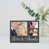 Moderne dunkle Liebe dank Postkarte mit 3 Foto Hoc (Stehend Vorderseite)