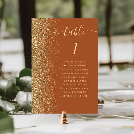 Moderne Dunkle Lila Glitzer Hochzeit Tischnummer