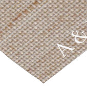 Moderne Dunkle Linen Personalisierte Monogramm Hoc Mittelgroßer Tischläufer (Ecke)