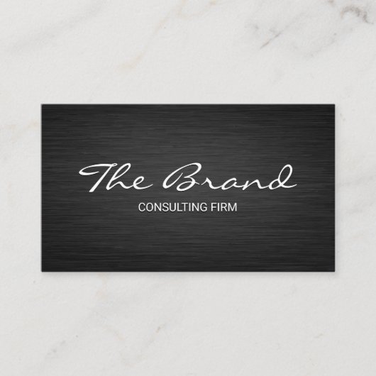 Moderne dunkle Metallic | Kurze Visitenkarte (Vorderseite)