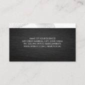 Moderne dunkle Metallic | Moderner Hintergrund Visitenkarte (Rückseite)