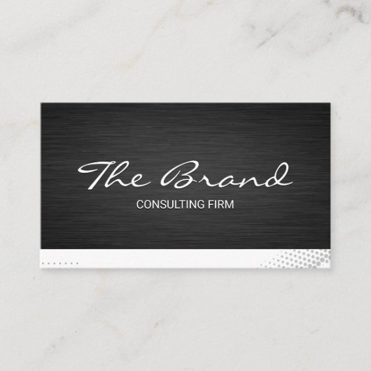 Moderne dunkle Metallic | Moderner Hintergrund Visitenkarte (Vorderseite)