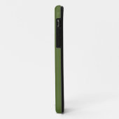 Moderne dunkle Olivgrün-Monogramm Case-Mate iPhone Hülle (Hinten/Links)