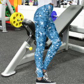 Moderne dunkle Pastell-Hell-Azure-Funkel-Glitter Leggings