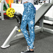 Moderne dunkle Pastell-Hell-Azure-Funkel-Glitter Leggings