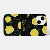 Moderne dunkle personalisierte Frucht Sommer Muste iPhone Hülle (Rückseite (Horizontal))