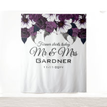 Moderne dunkle Pflaume und weißes Blumenband