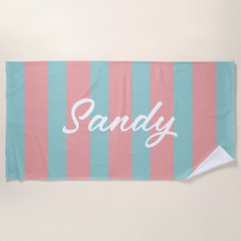 Moderne dunkle rosa und blaue benutzerdefinierte N Strandtuch