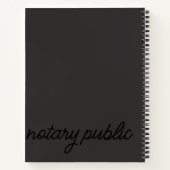 Moderne Dunkle Sleek Notary Black Gray Gold Einfac Notizblock (Rückseite)