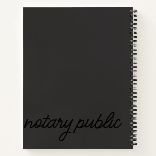 Moderne Dunkle Sleek Notary Black Gray Gold Einfac Notizblock (Rückseite)