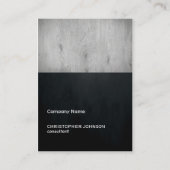 Moderne dunkle Textur Schwarz Grau Holzbau Visitenkarte (Vorderseite)
