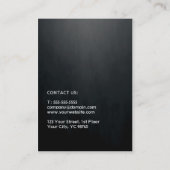 Moderne dunkle Textur Schwarz Grau Holzbau Visitenkarte (Rückseite)