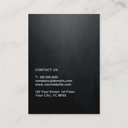 Moderne dunkle Textur Schwarz Grau Holzbau Visitenkarte (Rückseite)