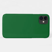 Moderne dunkle Waldgrün-Einfarbig Case-Mate iPhone Hülle (Rückseite (Horizontal))