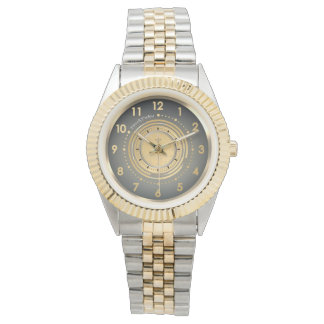 Moderne dunkle Zweifarbig-Klassik-Uhr individuell  Armbanduhr