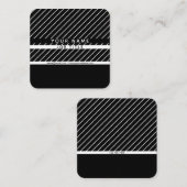Moderne dünne Streifen minimalistisch Quadratische Visitenkarte (Vorne/Hinten)
