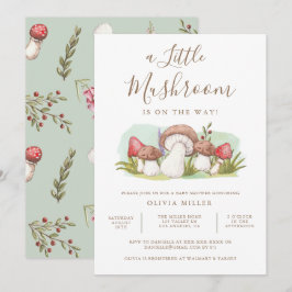 Moderne Dusche für Wasserfarben Mushroom Einladung