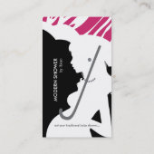 Moderne Dusche in der rosa Visitenkarte (Rückseite)