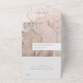 MODERNE DUSKY BLUSH PINK ROSE GOLD AGATE WEDD AL ALL IN ONE EINLADUNG (Außenbereich)