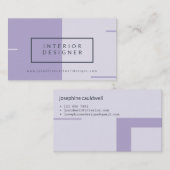 Moderne Dusky Mauve und Grau Zwei Tone Visitenkarte (Vorne/Hinten)