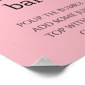 Moderne, düstere Rose und schwarze Mimosa Bar Poster (Ecke)