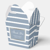 Moderne Dusty Blue Gold Hochzeit Vielen Dank Geschenkschachtel (Geöffnet)