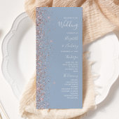 Moderne Dusty Blue Rose Gold Glitzer Wedding