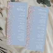 Moderne Dusty Blue Rose Gold Glitzer Wedding