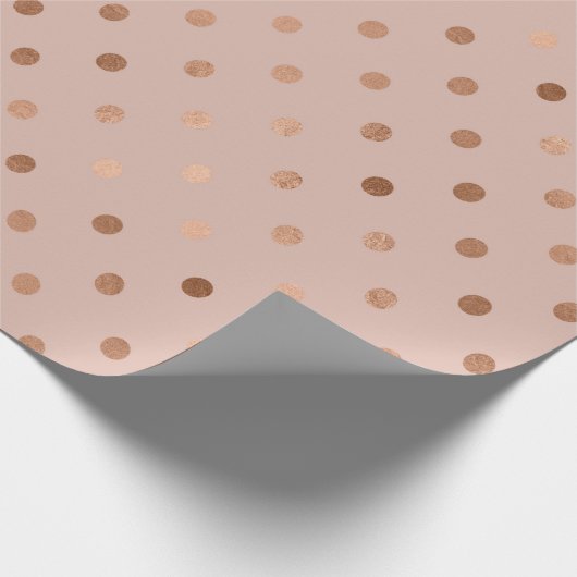 Moderne Dusty Blush Rose Gold Holiday Geschenkpapier (Ecke)
