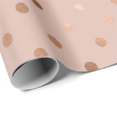 Moderne Dusty Blush Rose Gold Holiday Geschenkpapier (Rolleneckpunkt)