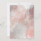 Moderne Dusty Coral Abstrakt Brush Strokes Wedding Einladung (Rückseite)