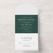 Moderne Dusty Green 2 Foto UAWG Wedding All In One Einladung (Innen Boden)