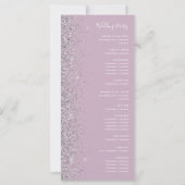 Moderne Dusty Lilac Silver Glitzer Wedding (Rückseite)