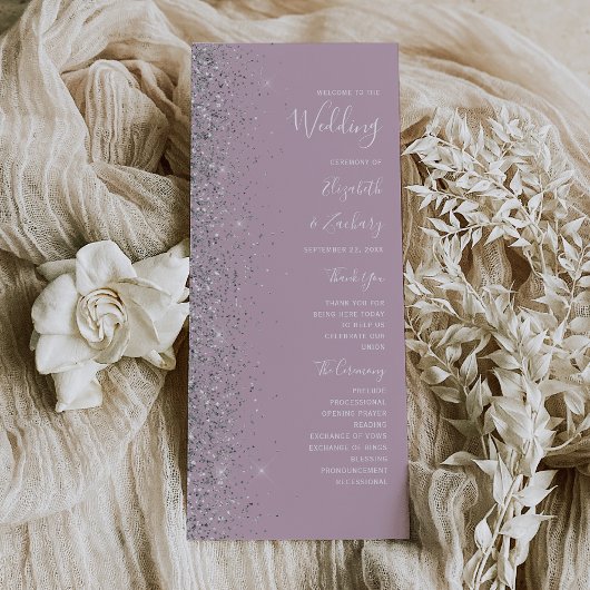 Moderne Dusty Lilac Silver Glitzer Wedding