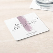 Moderne Dusty Rose Brush Stroke Wedding Party Rechteckiger Pappuntersetzer (angewinkelt)