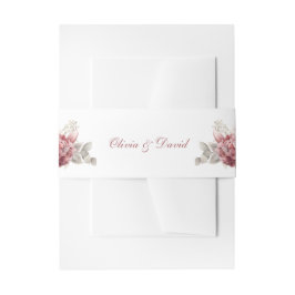 Moderne Dusty Rose Hydrangea Wedding Einladungsbanderole