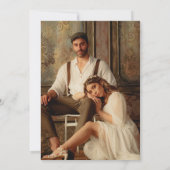 Moderne Dusty Rose Minimalistisches Foto Hochzeit Save The Date (Rückseite)