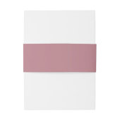 Moderne Dusty Rose Monogram Minimalistisch Wedding Einladungsbanderole (Rückseitenbeispiel)