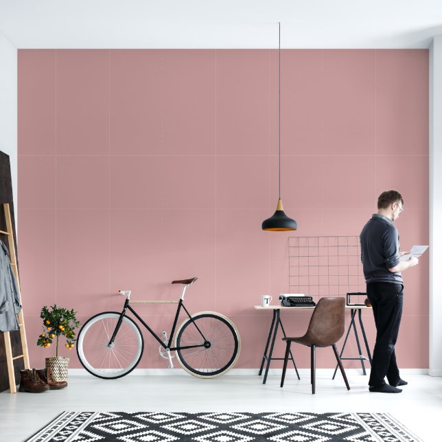 Moderne Dusty Rose | Office Wohngestaltung Winter Tapete (Wohnbereich)