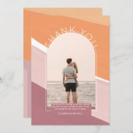 Moderne Dusty Rose Orange Streifen FOTO DANKE