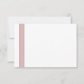 Moderne Dusty Rose Rosa Monogramm Hochzeit RSVP Karte (Rückseite)