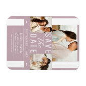 Moderne Dusty Rose Rosa Save the Date Hochzeitssti Magnet (Horizontal)