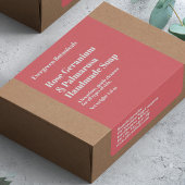 Moderne Dusty Rose Seifenverpackungs-Etikette