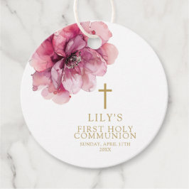 Moderne Dusty-Rose Wasserfarben Blumenkolonie Heil Geschenkanhänger