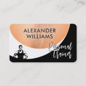 Moderne Dynamic QRcode Personal Trainer Fitness Visitenkarte (Vorderseite)